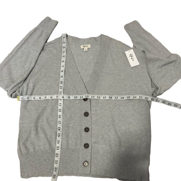 STYLE & CO Cropped Button gray Cardigan size varius casual NWT - Picture 5 of 9